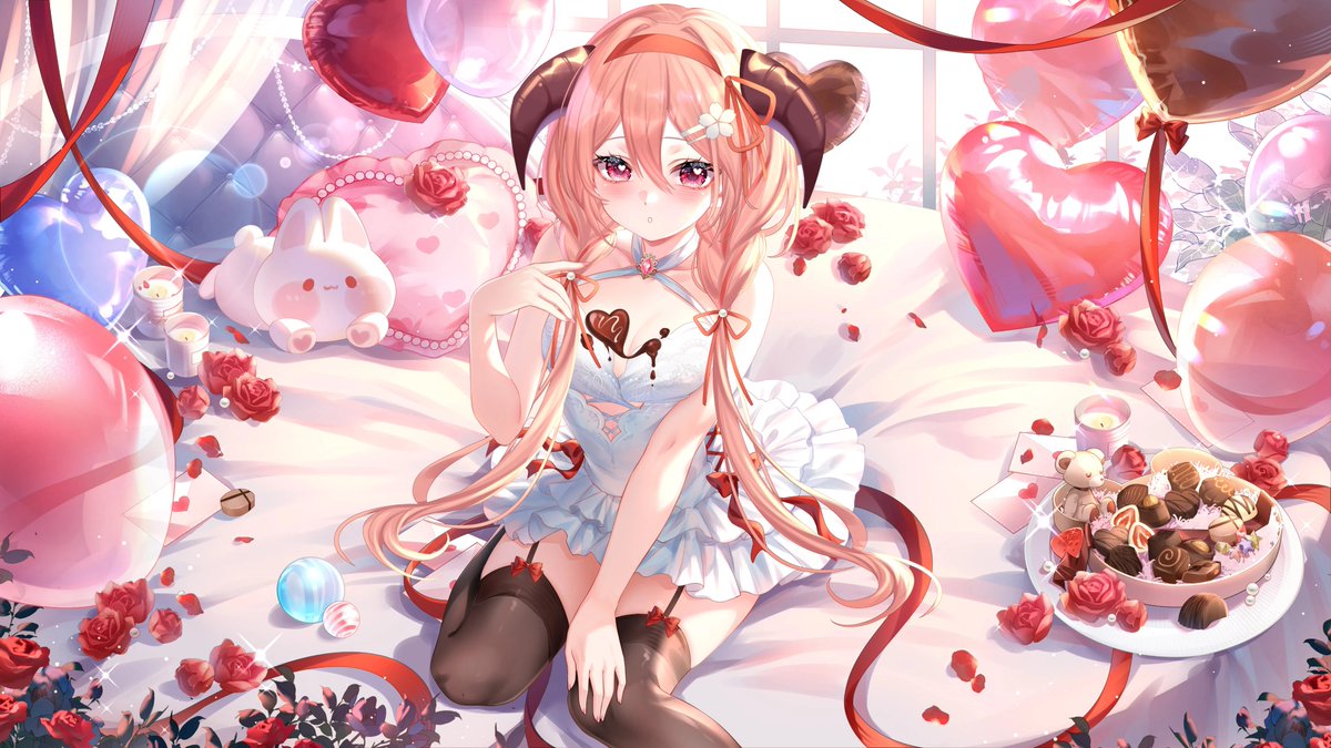 tsunderebans's tweet photo. Happy early Valentine's... 🫣
Is this enough of a gift to earn me a Valentine's date? ❤️ 

Sorry that I'm a bit clumsy...

If you saw this in your gacha game, would you roll for me?

#ENVTuber #VTuberUprising https://t.co/F0EgElRuXO