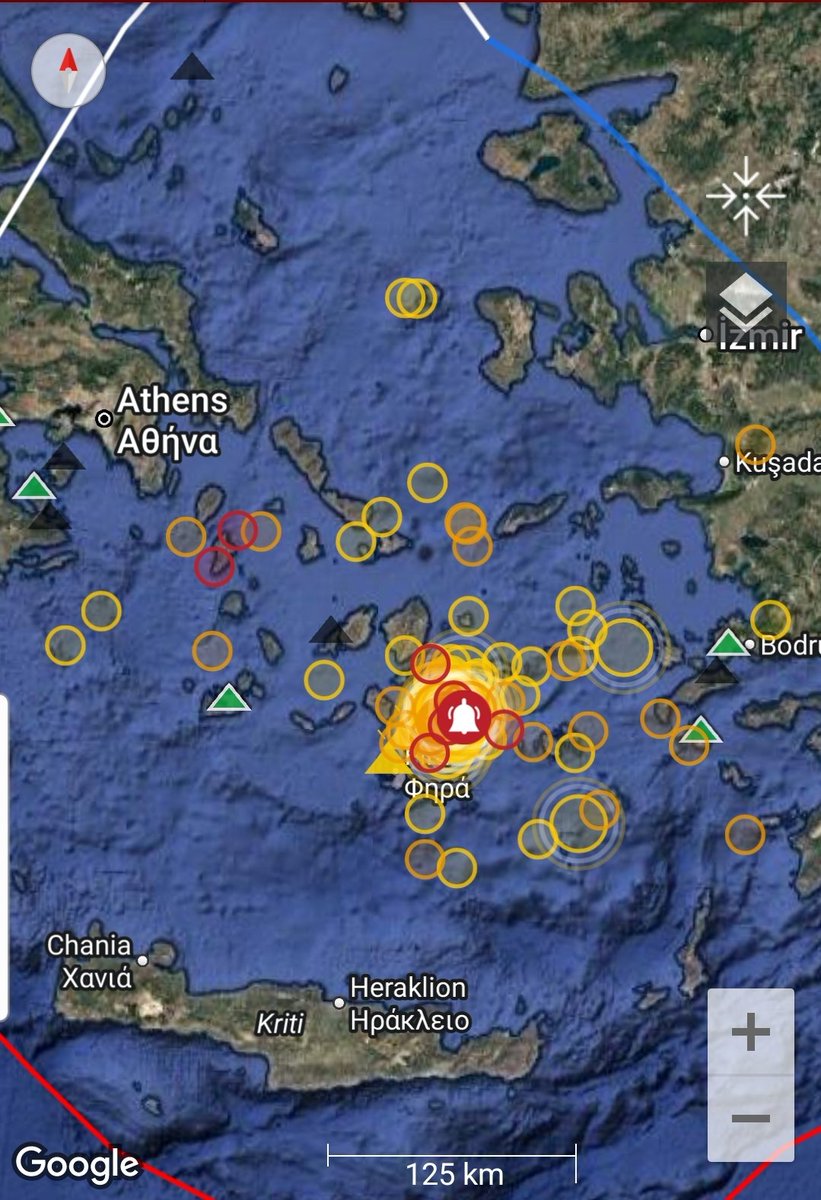 MoazMoaz777's tweet image. EARTHQUAKE UPDATE: Tremors over 3 Richter have now spread across the entire region. Comparing the last 24 hours of March 12 to March 11.

🚨 #BreakingNews | #SantoriniQuake | #SeismicActivity

Stay ahead with real-time updates - Follow Now and Subscribe Immediately!

@24weather24…