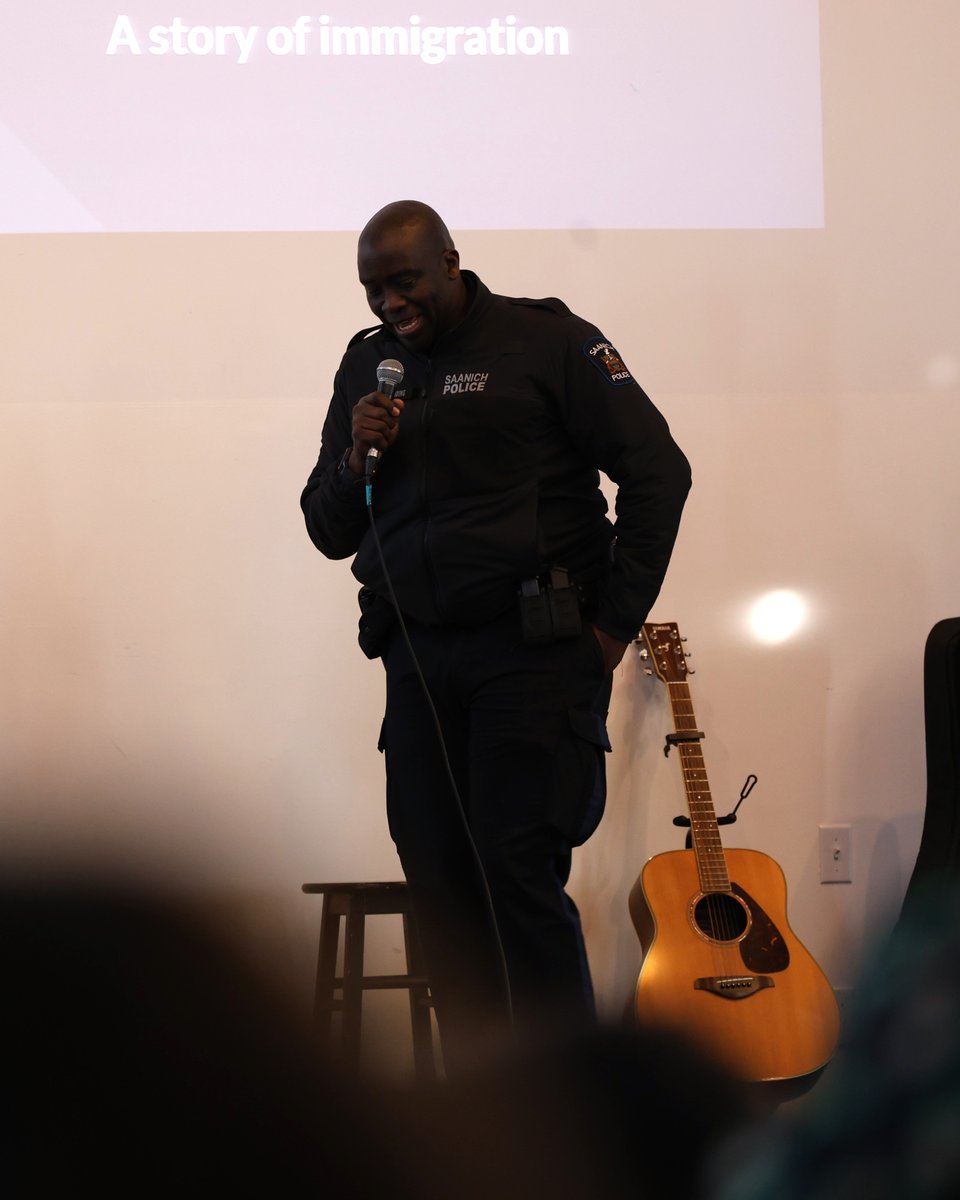 Cst. Alex Omoding moved to Canada from Uganda in 1996 and became a police officer in 2009. He joined the Saanich Police in 2020 and currently serves in the Community Engagement division. Cst. Alex, as he is called by the youth of Saanich, is well known across the community for