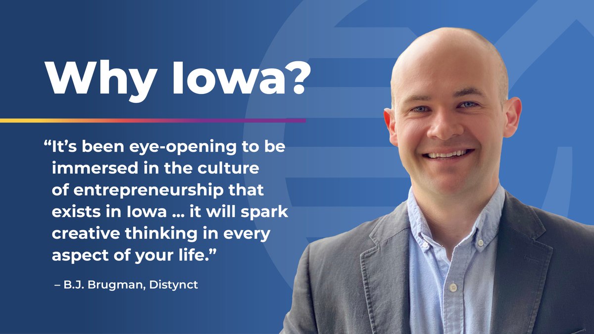 CultivationCorr's tweet photo. It took returning to Iowa for BJ Brugman to fully grasp the culture of entrepreneurship that exists here - and he thinks this culture is a big part of the Iowa advantage.

See more in this #WhyIowa with @GetDistynct > https://t.co/L14QBDoT0m https://t.co/WQin2P49ts