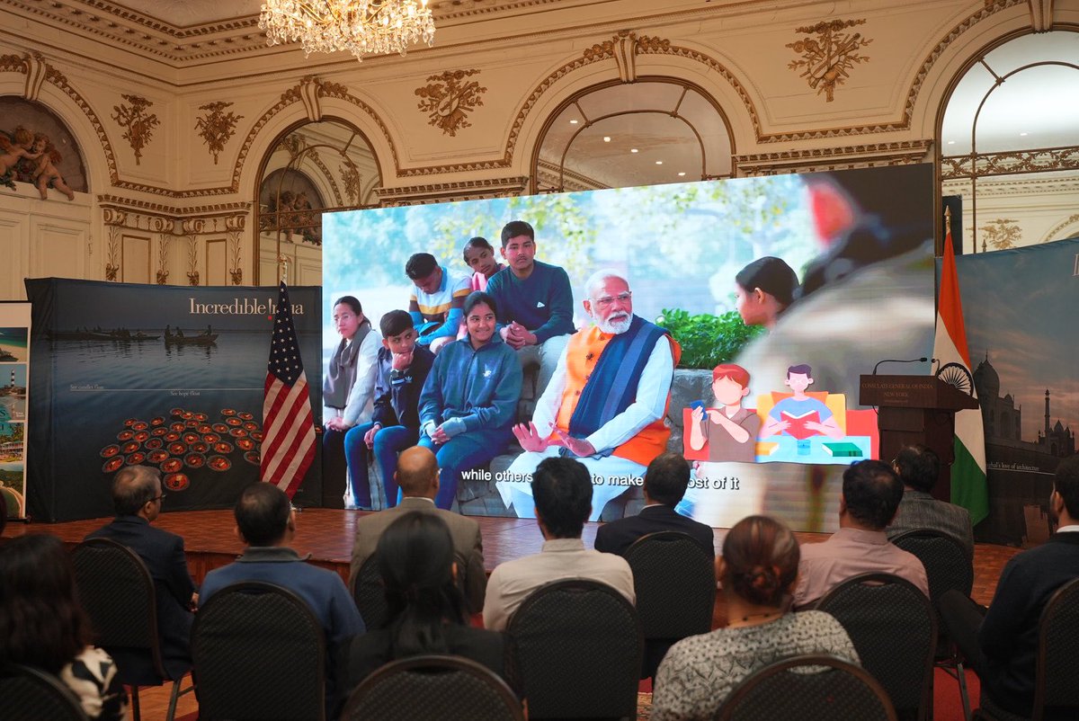 India in New York (@indiainnewyork) on Twitter photo <a href="/IndiainNewYork/">India in New York</a> hosted a special screening of The 8th edition of "Pariksha Pe Charcha", an initiative by Hon'ble Prime Minister of 🇮🇳 Shri Narendra Modi where he shared invaluable insights on tackling exam stress, embracing a healthy lifestyle, leveraging technology, and <a href="/IndiainNewYork/">India in New York</a> hosted a special screening of The 8th edition of "Pariksha Pe Charcha", an initiative by Hon'ble Prime Minister of 🇮🇳 Shri Narendra Modi where he shared invaluable insights on tackling exam stress, embracing a healthy lifestyle, leveraging technology, and