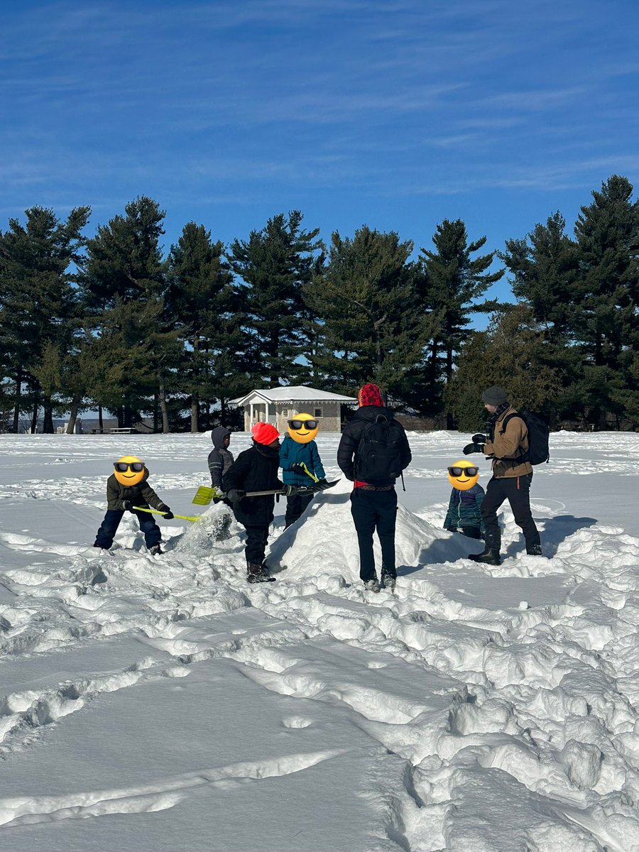 Enviro SHSM students travelled to <a href="/StBrigidOCSB/">St. Brigid School</a> for outdoor ed fun! The students partnered with Gr.5/6s to build Snow Quinzhees, while learning about the traditional unceded territory of the Algonquin Anishinaabe people. We love our new partnership!❄️ #BeCommunity <a href="/ocsbindigenous/">OCSB Indigenous Ed</a>
