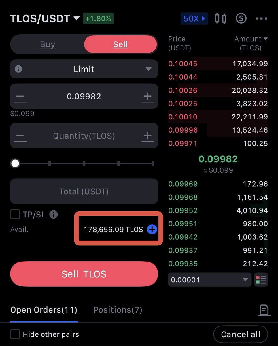 I was able to buy 178K more $TLOS today. Hopefully, it drops further so I can keep buying. Those who remember the early days of $SOL know what I’m talking about. Easy x100 🔥🐋. Stake on the way.