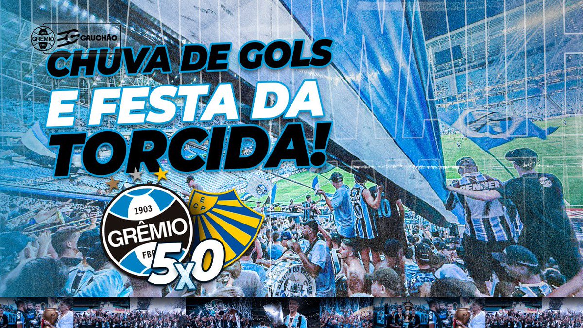 VÍDEO NOVO NO CANAL!🇪🇪

Nesse, tudo da atmosfera da torcida em Grêmio 5x0 Pelotas. Goleada.

Pré-jogo, resenha, cantoria, chuvarada e muitos gols do Grêmio.

LINK: youtu.be/gdi5s0kgdJg?si…