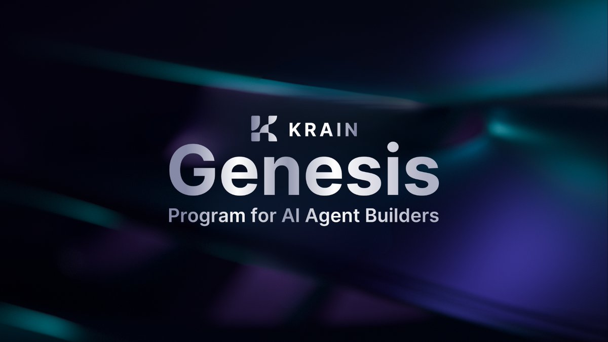 krain_ai's tweet photo. Introducing the KRAIN Genesis Program

The KRAIN Genesis Program for AI Agent Builders is an exclusive initiative to support and spotlight early creators in the AI agent space.

This program empowers innovative builders to accelerate their agent development journey while gaining visibility and recognition within KRAIN’s growing ecosystem. Participants in the program become part of an early community shaping the future of AI agents.

What’s Included?

- 3 Months Free of Premium Listing 
- KRAIN Genesis Verified Agent Badge 
- Early Access to the AI Agent Workflow Builder
- Private KRAIN Genesis Discord Group 
- Promotion to 600k+ Early Registered Users 

Program Requirements

- Approved Application by the KRAIN Team 
- Repost KRAIN’s post about your agent 
- Post 3x about the KRAIN Genesis Program (over a month)

We invite you to apply to the Genesis Program and help us build the future of AI agents.

Apply Now: https://t.co/Lo9MgJ7VJ7