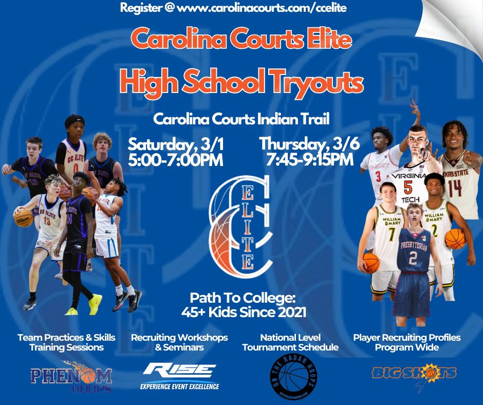 CCEliteBBall's tweet photo. π¨HIGH SCHOOL TRYOUTS π¨
Join the #1 Independent Organization In The Carolinaβs βΌοΈ
45 Kids Playing @ Next Level Since β21 π
7 Kids On β25 Team Received Offers π₯
Full Time Admin Team W/ Great College Coaches Network π²
National Level Tournament Schedule π¨
#BeCCElite https://t.co/9BwxLJaiIN