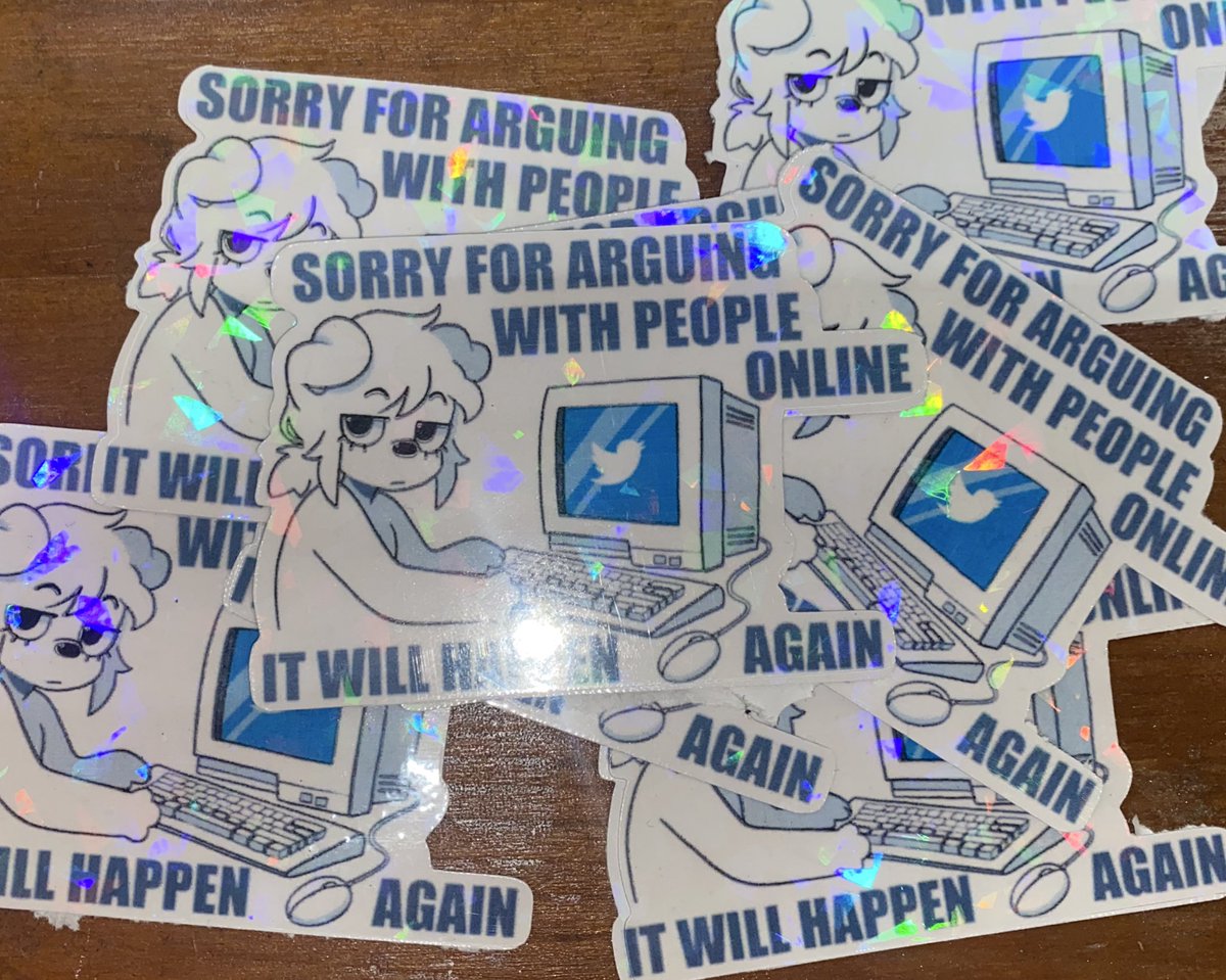 bearsockz's tweet photo. Changing our sticker sealing method to laminate sheets!! They will be more waterproof and also have cool sparkly finishes now https://t.co/9ChcQCmlPC