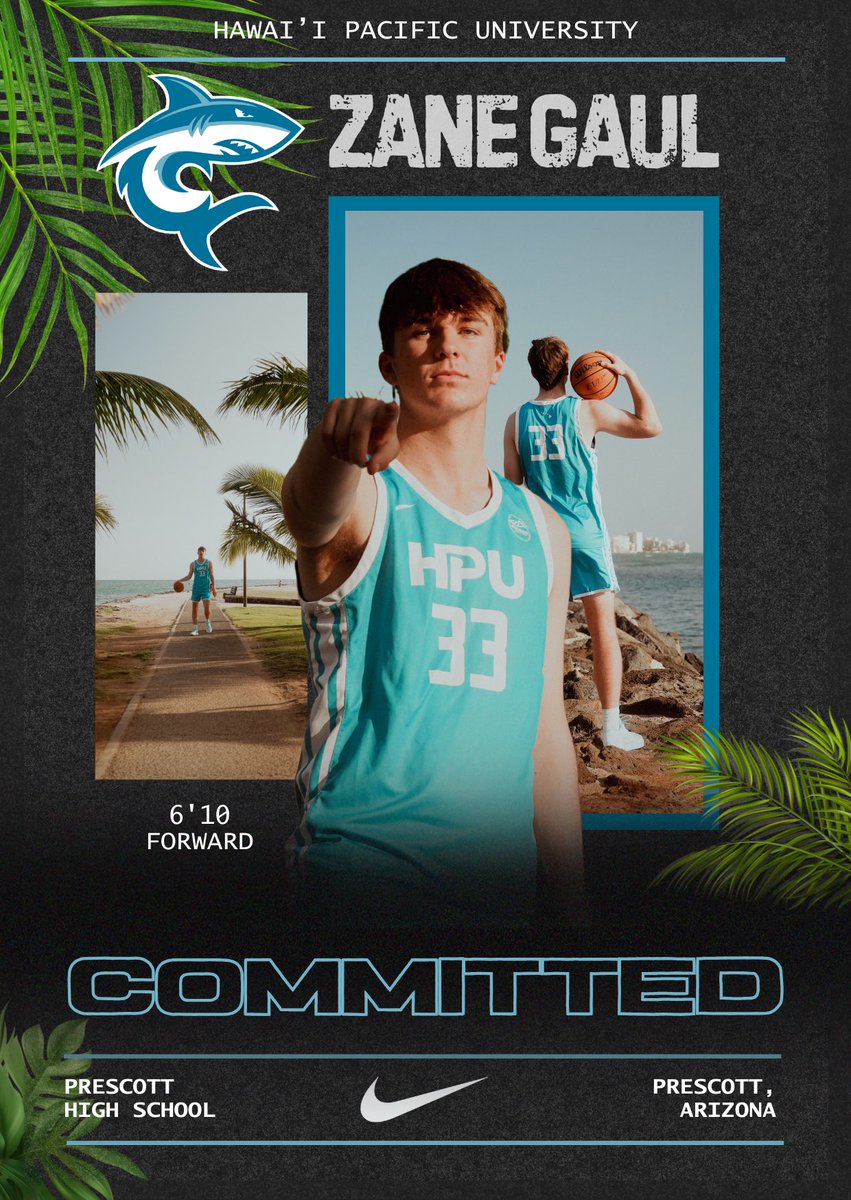 Blessed to announce I have committed to play basketball and further my academic career at Hawaii Pacific University! #thesharkway #Committed