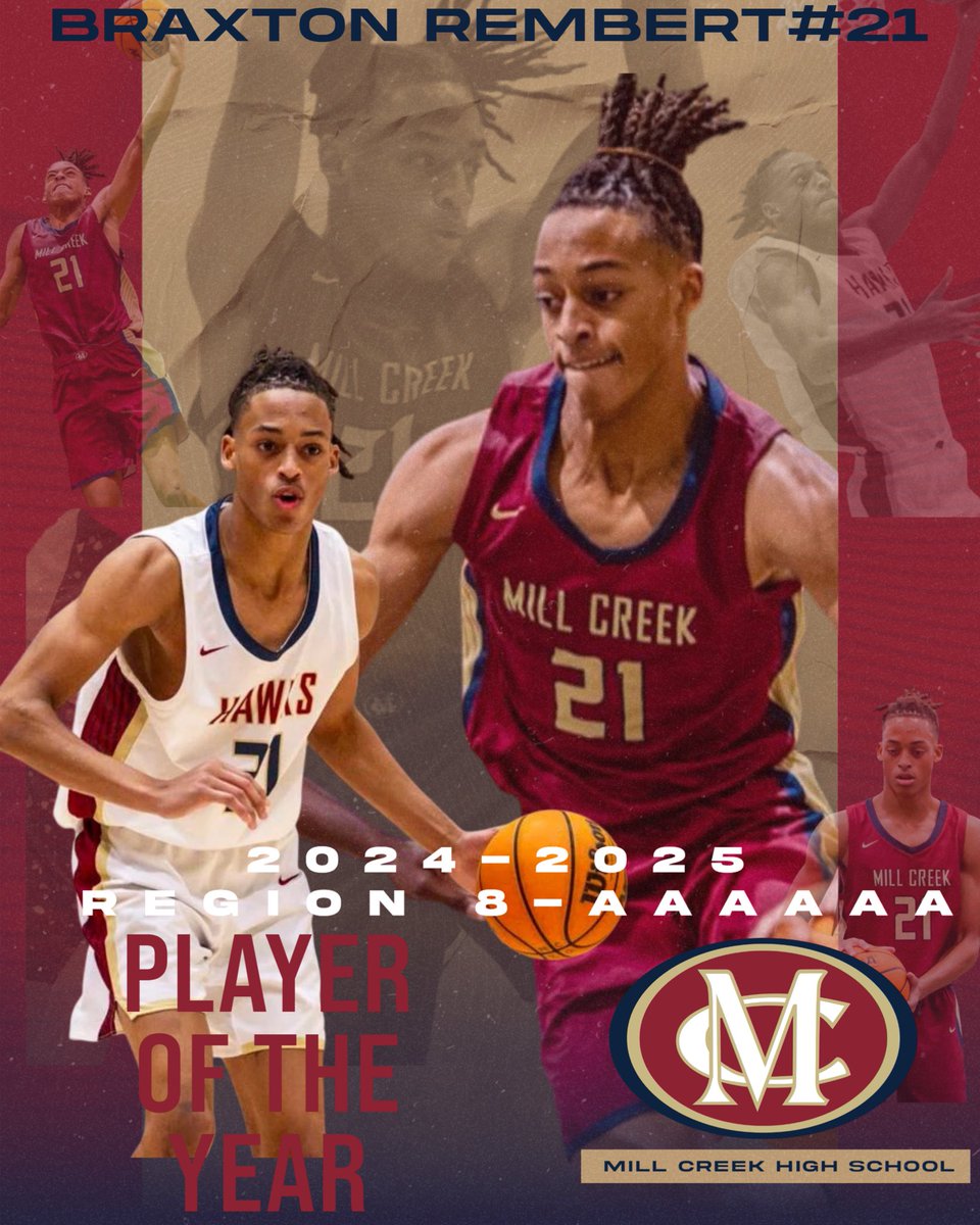 MCHS Basketball (@millcreek_mbb) on Twitter photo Congratulations to <a href="/braxtonrembert/">Braxton Rembert</a> for being selected as the Region 8-AAAAAA Player of The Year! Congratulations to <a href="/braxtonrembert/">Braxton Rembert</a> for being selected as the Region 8-AAAAAA Player of The Year!