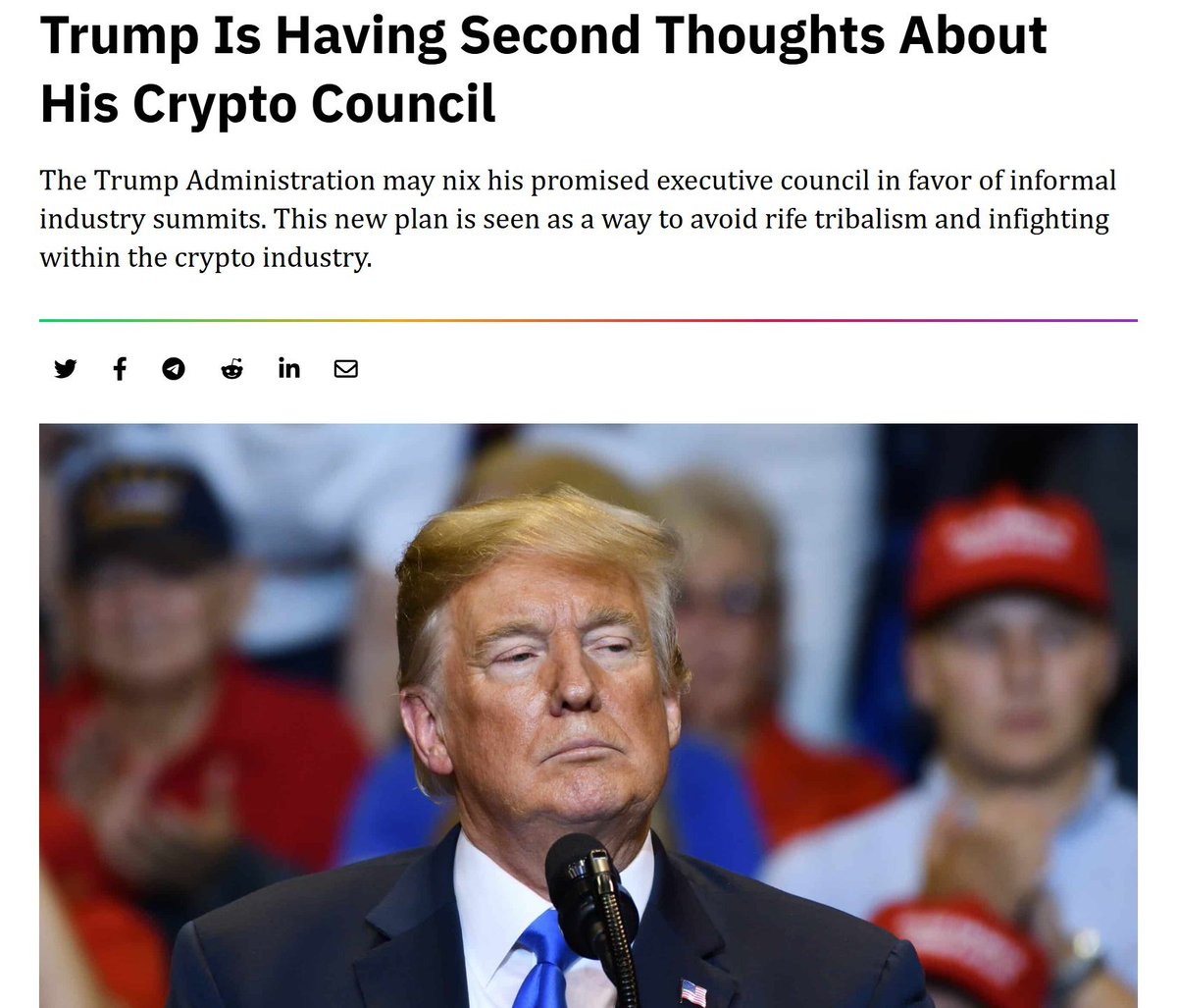 "Informal industry summits" is a much better approach.