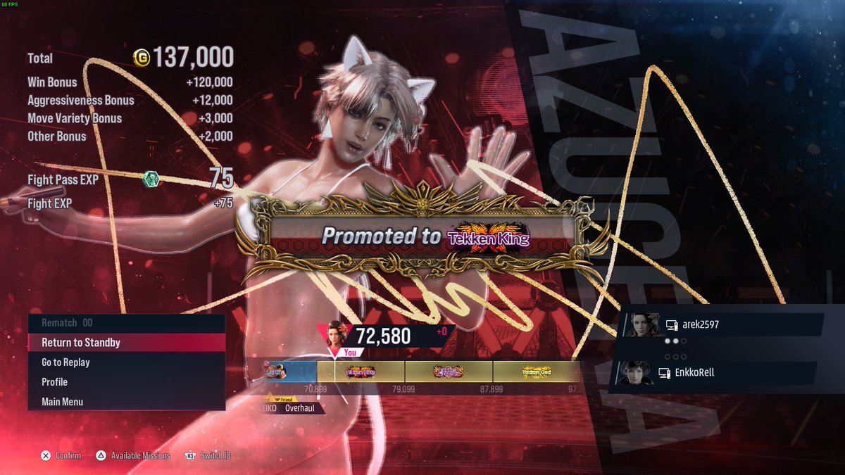With Season 2 right around the corner it was the perfect moment to go for Tekken King. Although I got it while being temporarily in EU, everything I learned prior to that came from JP/KOR region, so I’m still happy about getting here. Next goal -> Claudio and expanding knowledge