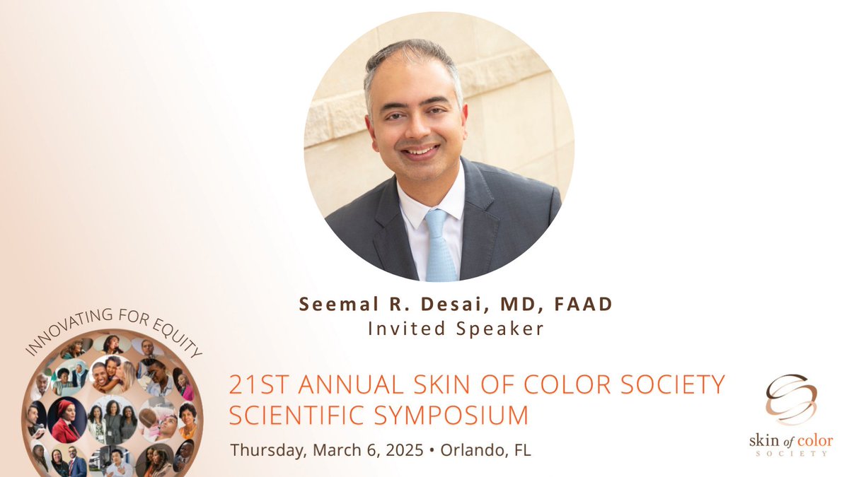 Thrilled to have AAD President @aadmember &amp; SOCS Past President  @seemalrdesaimd speak on "Navigating Goals in #Leadership: Insights from an AAD President" on Thurs, 3/6 at the #SOCSScientificSymposium
For details and to register:   bit.ly/SOCSSymposium2…