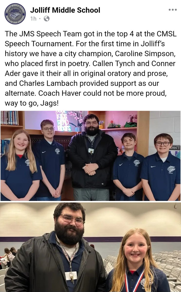 As a coach this has been one heck of a season, so thankful to work with these amazing kids as their Public Speech Team coach!