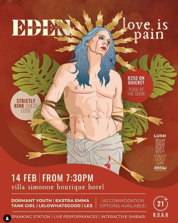 ZNightsdotcom's tweet photo. What is happening 14/02 @ZNightsdotcom
Listed events: https://t.co/gxARqp68li

Love Bite @PlayWithMeZA, Sandton 
Love is Pain @ Eden, Johannesburg
Swingers Night @fetishhavensa, Sandton

Enjoy Sexies! https://t.co/g5d4moyDgv