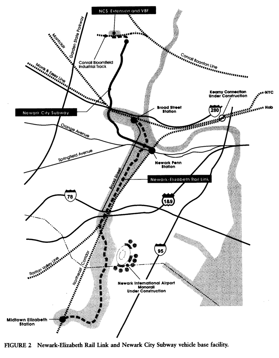 LiamBlank's tweet photo. Newark should have been the center of a transit network that actually made sense. 

Not just another place where people pass through, but a place where trains actually connect—where stepping off a light rail in Elizabeth could get you straight to the airport, or where you could ride from Paterson into the city without a slow, disjointed mess of transfers.

And here���s the thing—this wasn’t some utopian rail fantasy. It was planned. It was studied. It had funding. It was real.