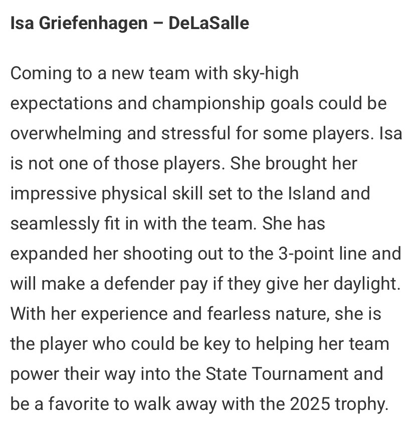 Thank u <a href="/EricJrAllStar/">EricJrAllStar</a> <a href="/JrAllStarMN/">Minnesota Jr. All-Star GBB</a>! Thank u <a href="/dlsgirlsbball/">DeLaSalle Girls’ Basketball</a> @TheAnaGarcia &amp; captains <a href="/NBaller05/">Aneisha Scott</a> <a href="/MaddyBlaylark/">Mblaylark2026</a> <a href="/mya_mcneil/">Mya McNeil</a> for pushing me to grow beyond the arc. This szn is special to me. We want back in The Barn! I want to help us get there. #BlackAndYellow