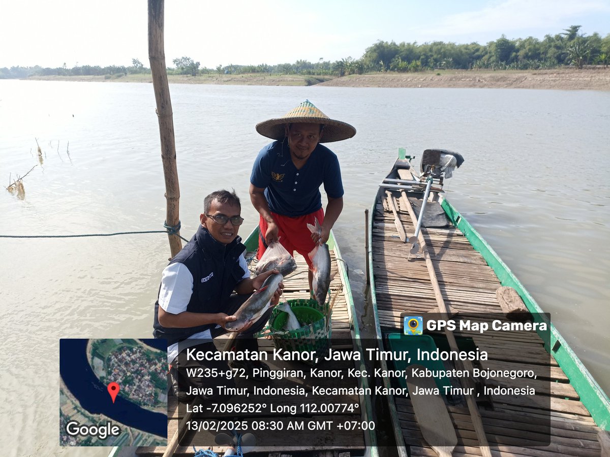 caturagungprab3's tweet photo. Kamis (13-2-2025) Catur A P, #Luhkan #Bnegoro, pendataan #produksi nelayan PUD sungai Bengawan solo Jito Ds kanor sebanyak jambal 9kg/Rp 22.000 jendil 3kg/Rp.22.000 wader 2kgRp.15.000
#GiatLuhkanSatminkalBWI
#Bnegoro 
@pusluh_bppsdm
@bppsdm_bp3bwi https://t.co/FTcyCxio4J
