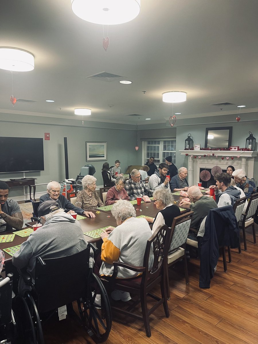 GoMocsFB's tweet photo. What a great time tonight with our new friends at Storypoint Assisted Living! Bingo, popcorn, and root beer floats!! We cannot wait to be back next week!🍿 https://t.co/RgONeX9pK2