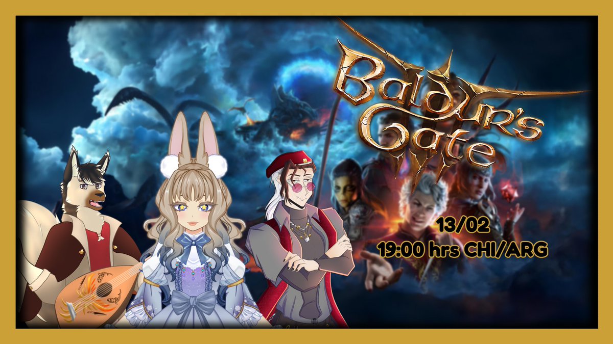 ¡MAÑANA TENEMOS SERIE NUEVA!
Comenzamos Baldur's Gate con <a href="/J1CA31/">Jicabir</a> y <a href="/CheKyrios/">kyrios ⭐⭐⭐🇦🇷</a> a las 19:00 HRS Chile/Argentina
#Vtuber #VtuberES