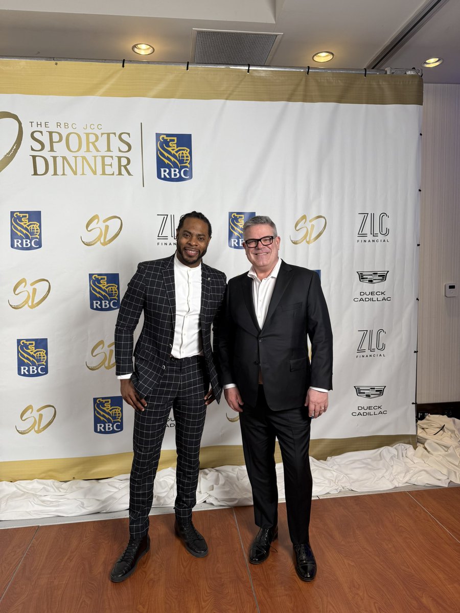 <a href="/NFL/">NFL</a> Legend and Super Bowl Champion <a href="/RSherman_25/">Richard Sherman</a> is in the house 👍

Looking forward to hearing some of his amazing stories as guest speaker at tonight’s <a href="/JCCSportsDinner/">RBC JCC Sports Dinner</a> 

#RichardSherman 
#JCCSportsDinner #RBC #Emcee #Host #Voiceover 🎤🏈