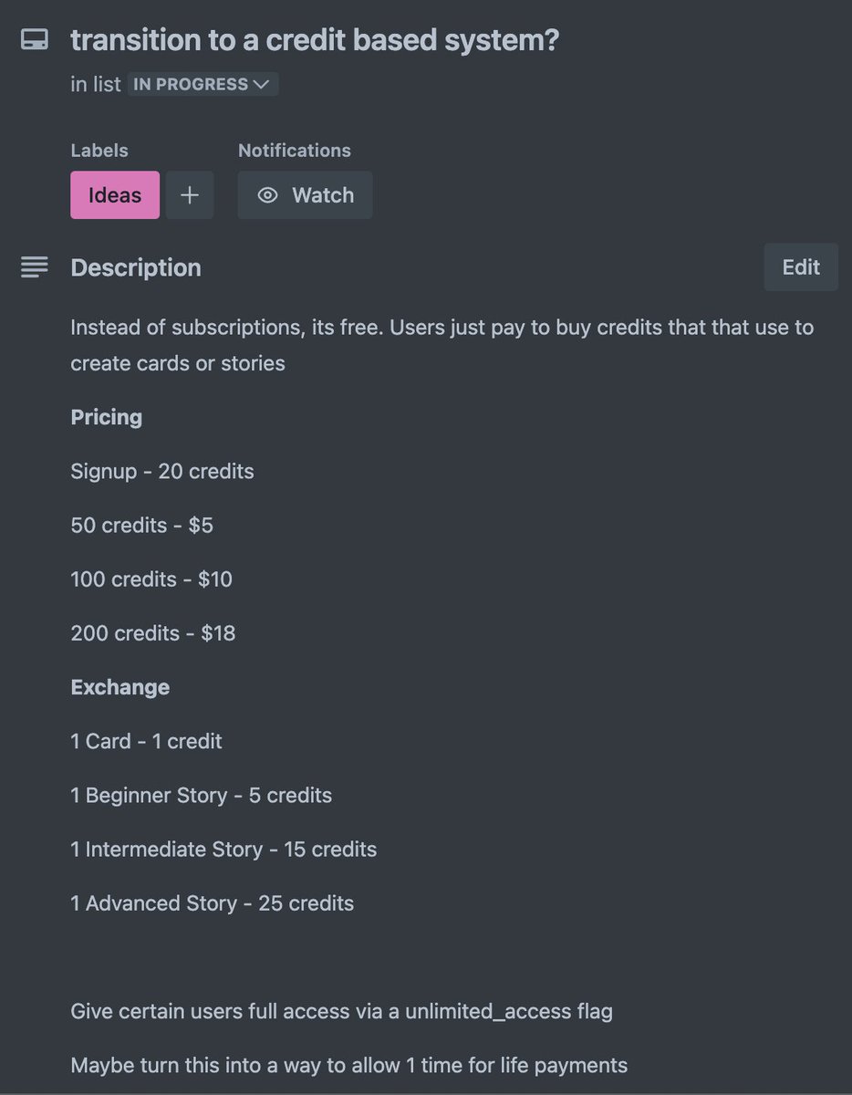 greerviau's tweet photo. Thinking of transitioning https://t.co/ylvBWJti0U to a credit based system. Wondering if anyone has thoughts on this pricing schema? https://t.co/gGLHRBPyv5