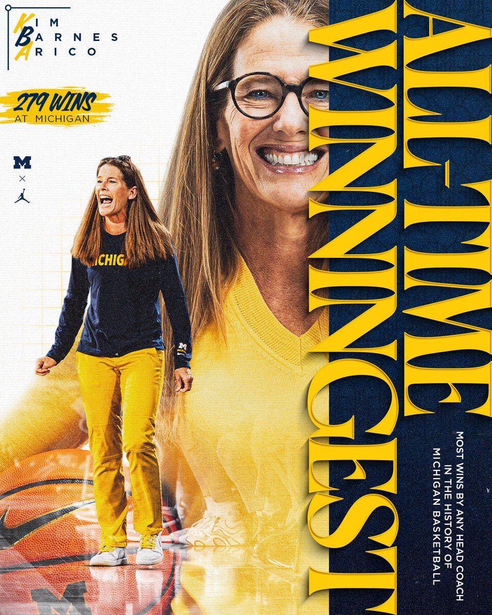 Michigan Women’s Basketball (@umichwbball) on Twitter photo With today's win, head coach Kim Barnes Arico (<a href="/KBA_GoBlue/">Kim Barnes Arico</a>) has passed John Beilein as the winningest coach in Michigan basketball history
#GoBlue With today's win, head coach Kim Barnes Arico (<a href="/KBA_GoBlue/">Kim Barnes Arico</a>) has passed John Beilein as the winningest coach in Michigan basketball history
#GoBlue
