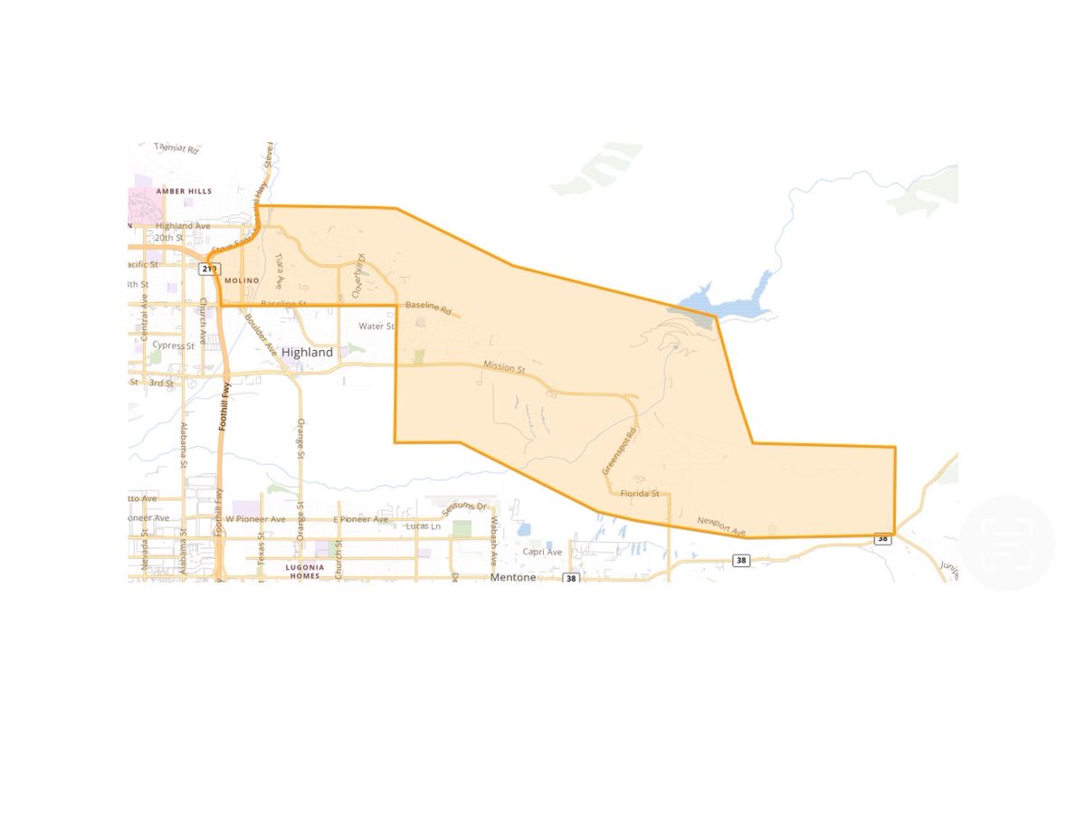 Evacuation Warning:
On February 12, 2025, at 6PM there is a potential for mud and debris flow from an approaching storm that may affect your area. The community of Highland, along the Line Fire burn scar is under an evacuation warning.