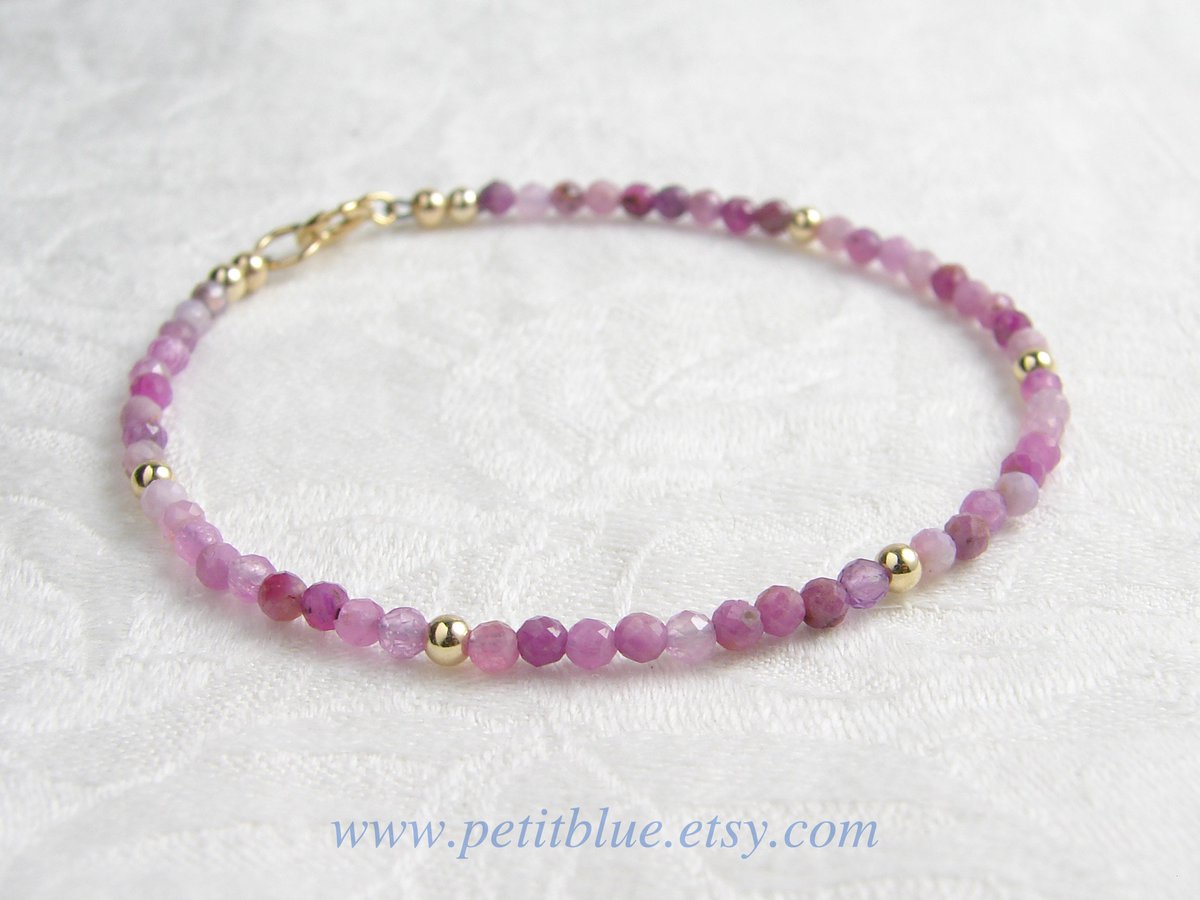 JewelryByMikako's tweet image. Pink Sapphire Bracelet ~ September Birthday Gift ~ Dainty Birthstone Bracelet ~ Gift for Her ~ Layering Bracelet ~ Minimalist Jewelry tuppu.net/6b28469b  #StackableBracelet
