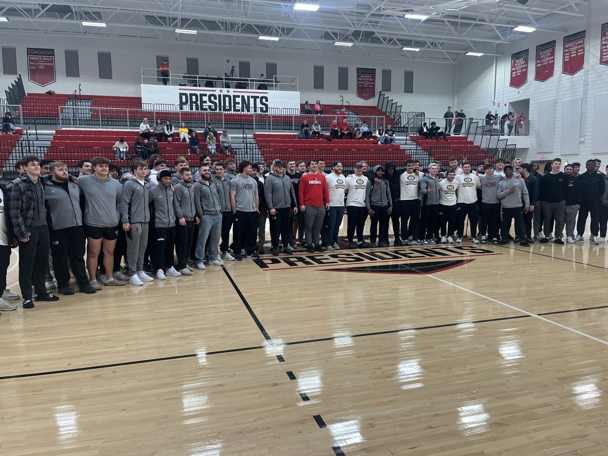 Honoring the CHAMPIONS!

We celebrated the 2024 Presidents' Athletic Conference Football Champions during halftime tonight at the Salvitti Family Gymnasium.  

We also recognized the 16 All-PAC selections.   Seven Academic All-District award winners.  Two Academic All-Americans.