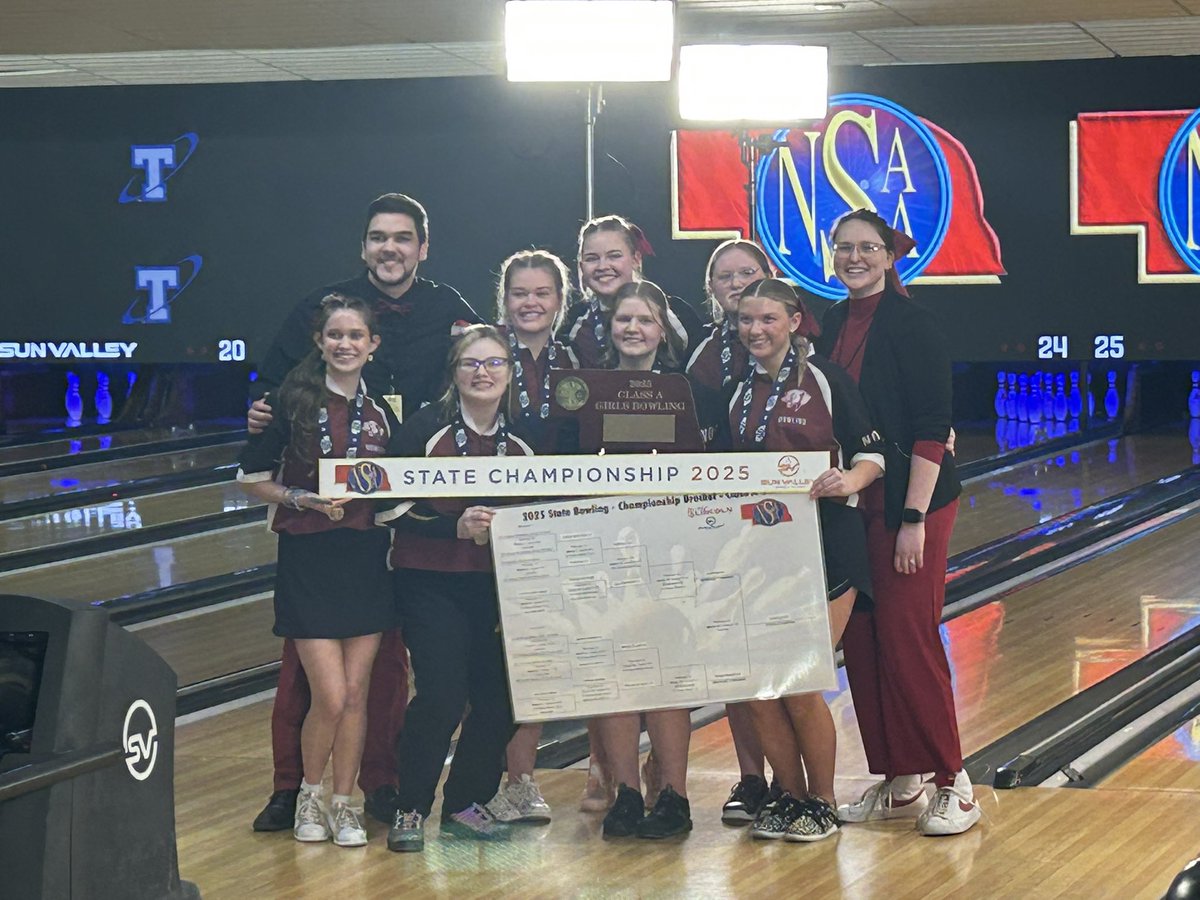 NPSActivities's tweet image. Congratulations to the Norfolk girls bowling team as they are crowned 2025 state bowling champions defeating Grand Island 3 to 0.  #npspanthers
