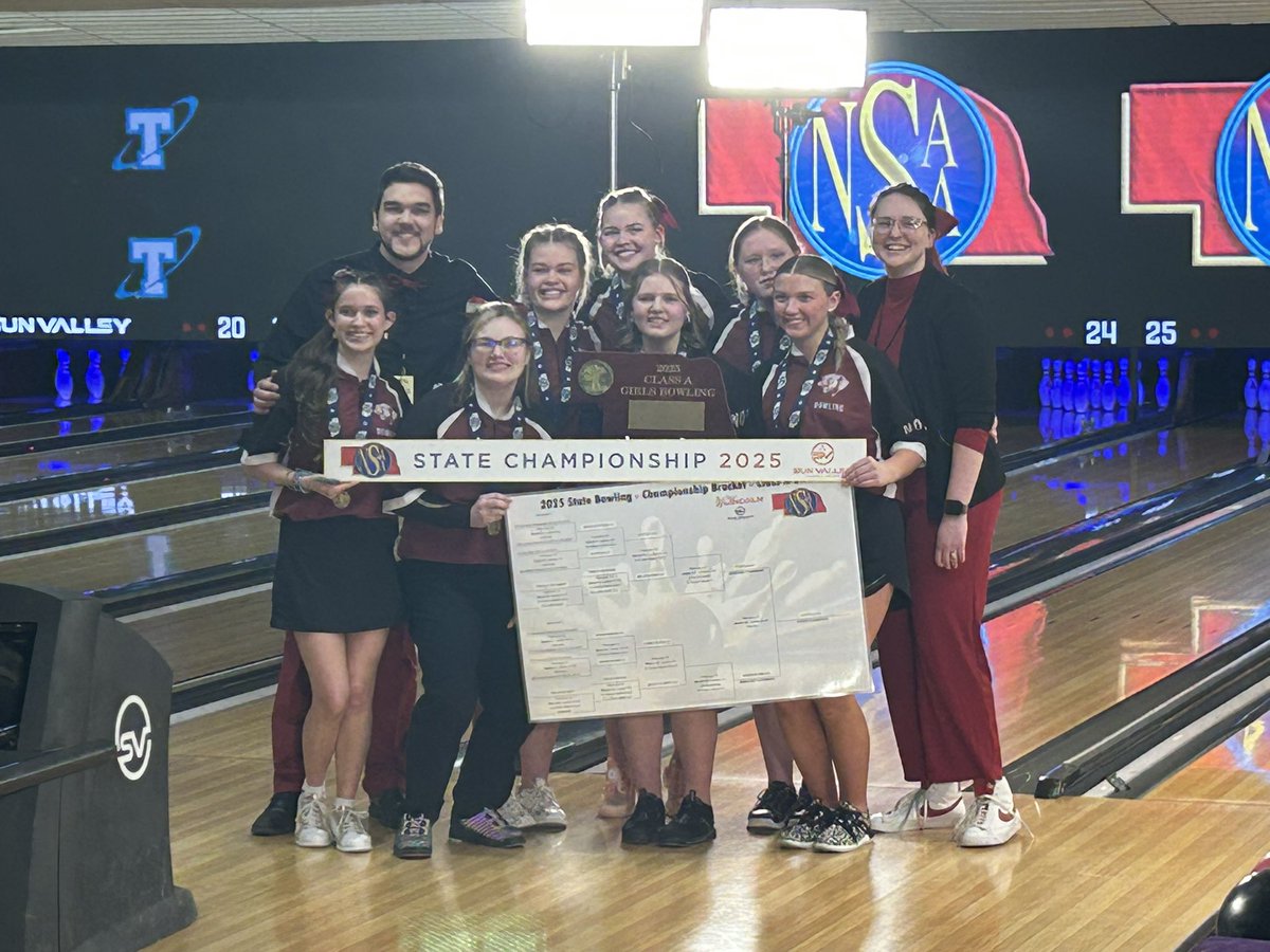 NPSActivities's tweet image. Congratulations to the Norfolk girls bowling team as they are crowned 2025 state bowling champions defeating Grand Island 3 to 0.  #npspanthers