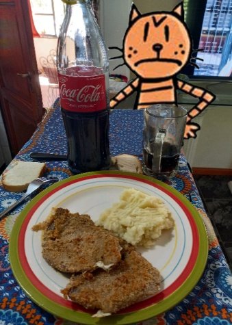 -Maa, dice Petey que quiere otra milanesa
-nooo es mentira señora