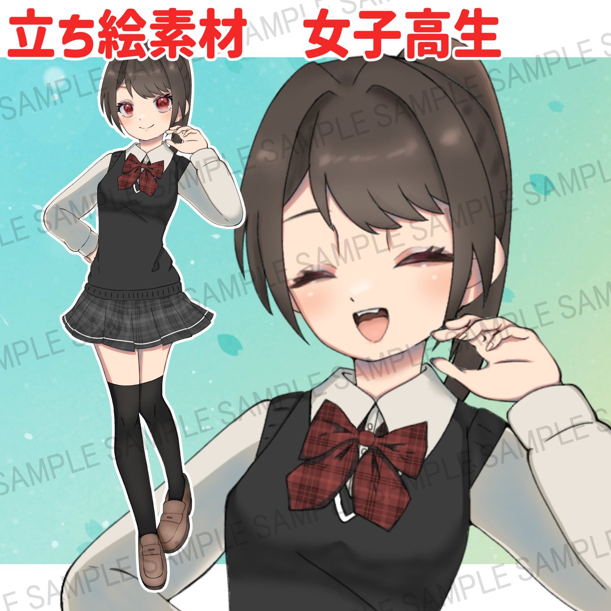 mme_ome's tweet photo. 【お知らせ】 
昨年秋頃から制作していた立ち絵素材がやっと完成したため本日から販売開始となります！
目や髪などパーツの色を複数用意したデータもあるので実質カスタマイズ無限大です！良ければどうぞ！
URL→ https://t.co/wlfC3tiP59 https://t.co/3D1GVikTiq