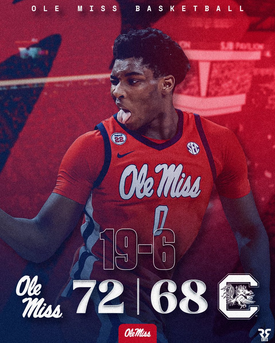 19-6
The Rebs pull off back to back road wins