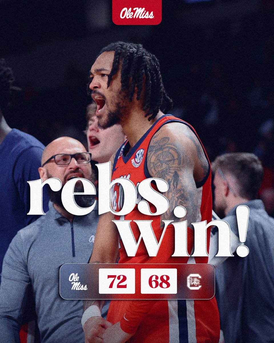 Back-to-Back Road Wins‼️

Back at the SJB Pavilion on Saturday 🏠

#HottyToddy x #Culture