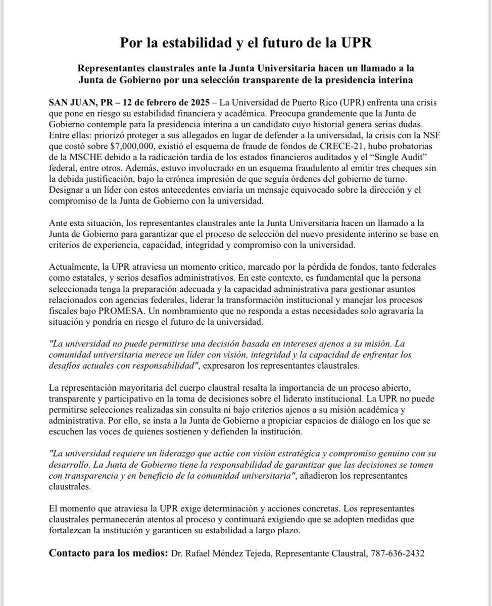 No nos dejan descansar ni un segundo….todo por la UPR, su gente y su misión.