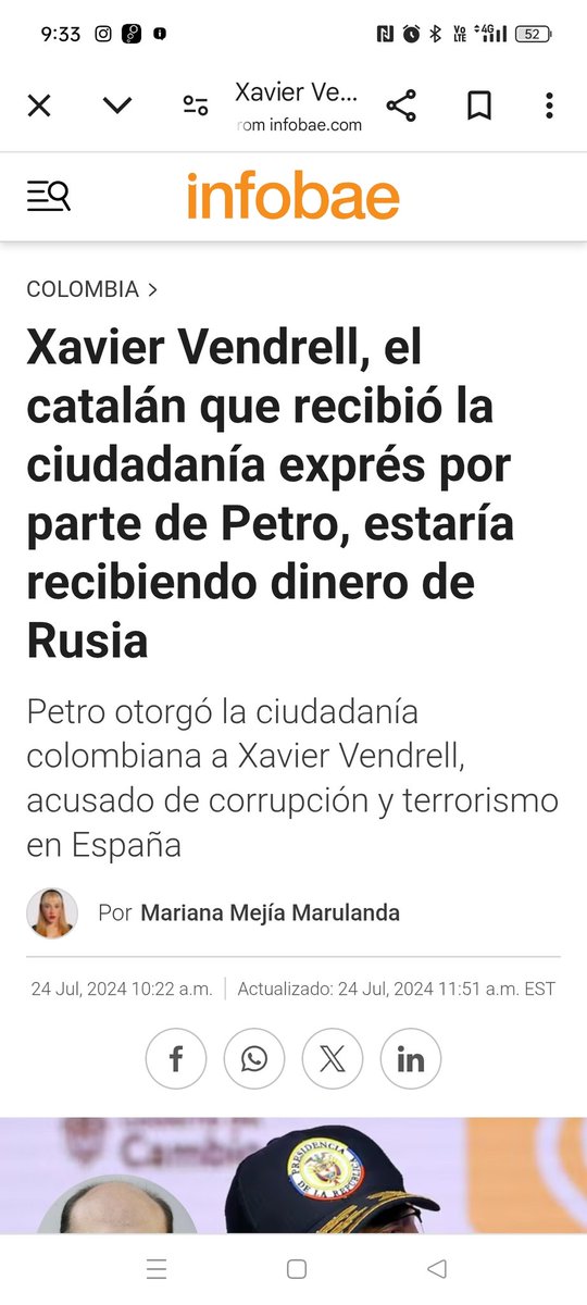 Piolito99's tweet photo. @GustavoBolivar Se rehúsa, jajajaja. El terrorista catalán comparte el abogado con el contrabandista, con el que @petrogustavo se reunió y el terrorista catalán le recibe dinero que supuestamente devolvió, sin reportarlo, sin hacerlo público y de premio le dan la ciudadanía Colombiana. #Malpari2 https://t.co/lSZ1tZsgST