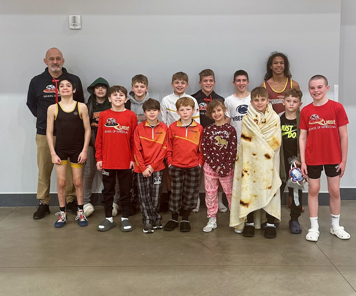 QuestWrestling's tweet photo. This past weekend, Team Quest hit the mats at the McDonough Duals, finishing strong with a record of 7-2 and securing 7th place out of 24 teams! Our work is not done, and the journey of improvement and refinement continues! Let’s keep pushing forward! #TeamQuest #GotGoals #WrestlingFamily