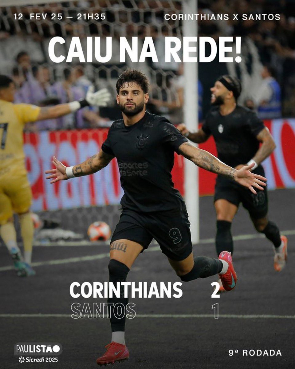 FIM DE JOGO! O CORINTHIANS VENCE O SANTOS POR 2x1!