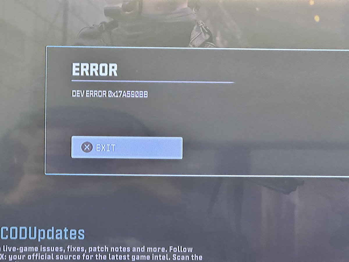 DavidATown's tweet photo. @CarlosBitMe This hit me 5 times today playing Ranked MP. Lost a ton of SR and got banned for an hour! Same dev error. @CallofDuty #CallofDuty #blackops6 https://t.co/0L0baUyp2j