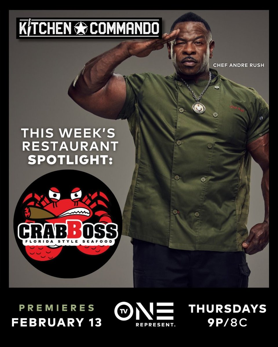 tvonetv's tweet photo. If a restaurant's failing, @realchefrush is the man with a master plan for success! π«‘
Week 1 on #KitchenCommando, Chef helps #CrabBoss rebuild a strong team foundation & create a brand-new dining experience for their guests.
Don't miss the @tvonetv premiere TOMORROW at 9p/8c! https://t.co/VG1r4LrgPE