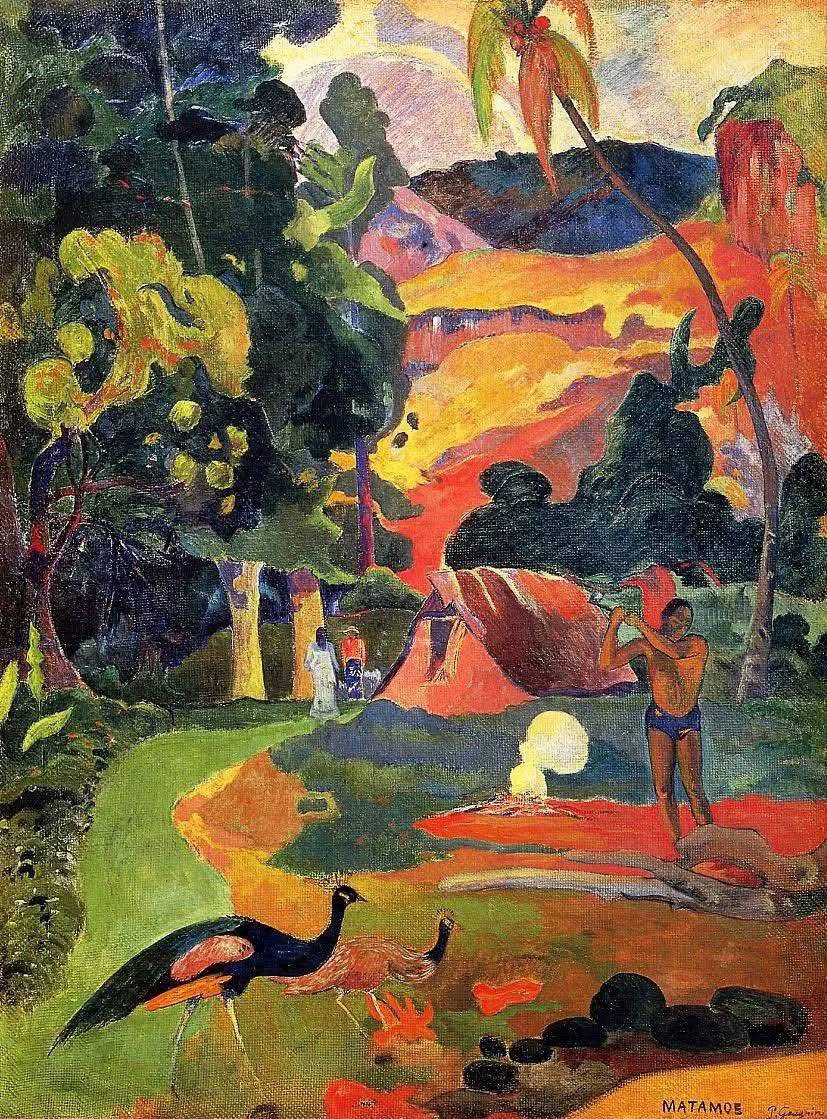 Paul Gauguin
Paisaje con pavorreales (1942)