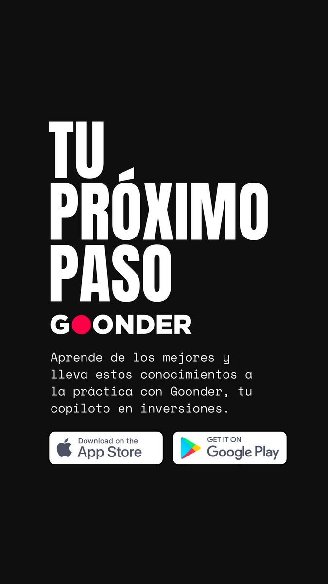 GoonderApp's tweet photo. Tu próximo paso: Aprende de los mejores y lleva estos conocimientos a la práctica con Goonder, tu copiloto en inversiones.
Descarga nuestra app y da el primer paso hacia tu libertad financiera.  🔗https://t.co/d1WLf3igeW https://t.co/2yY3WyQ45v