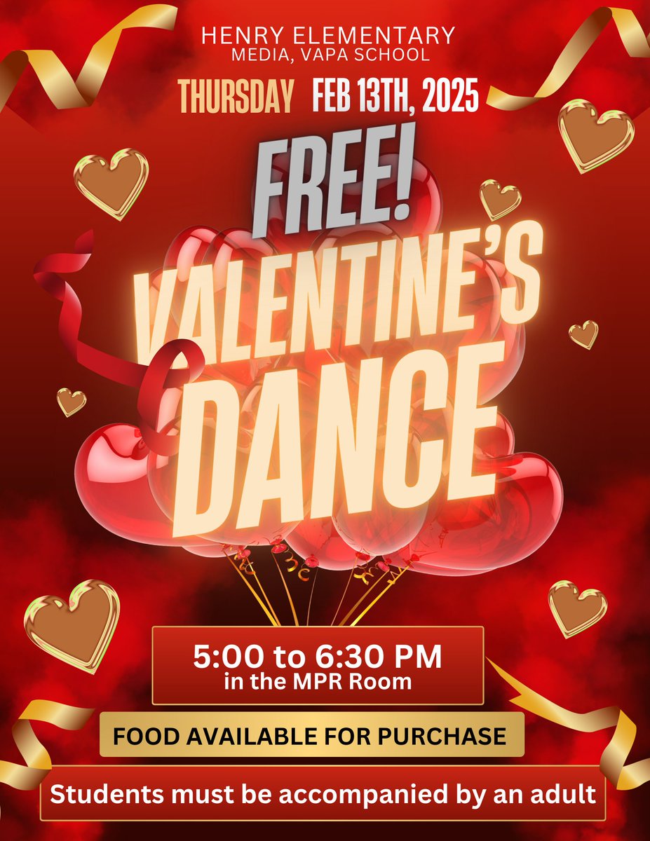 RialtoHenry's tweet photo. Looking for a fun way to celebrate Valentine’s Day with your family? Join us tomorrow night for our Valentine Dance from 5:00 PM to 6:30 PM! 💃🕺

Bring your loved ones and enjoy a night of dancing, fun, and community.  @RialtoUSD #rialtousd @henryvapapta #henryhawks https://t.co/B5bJepaHjv