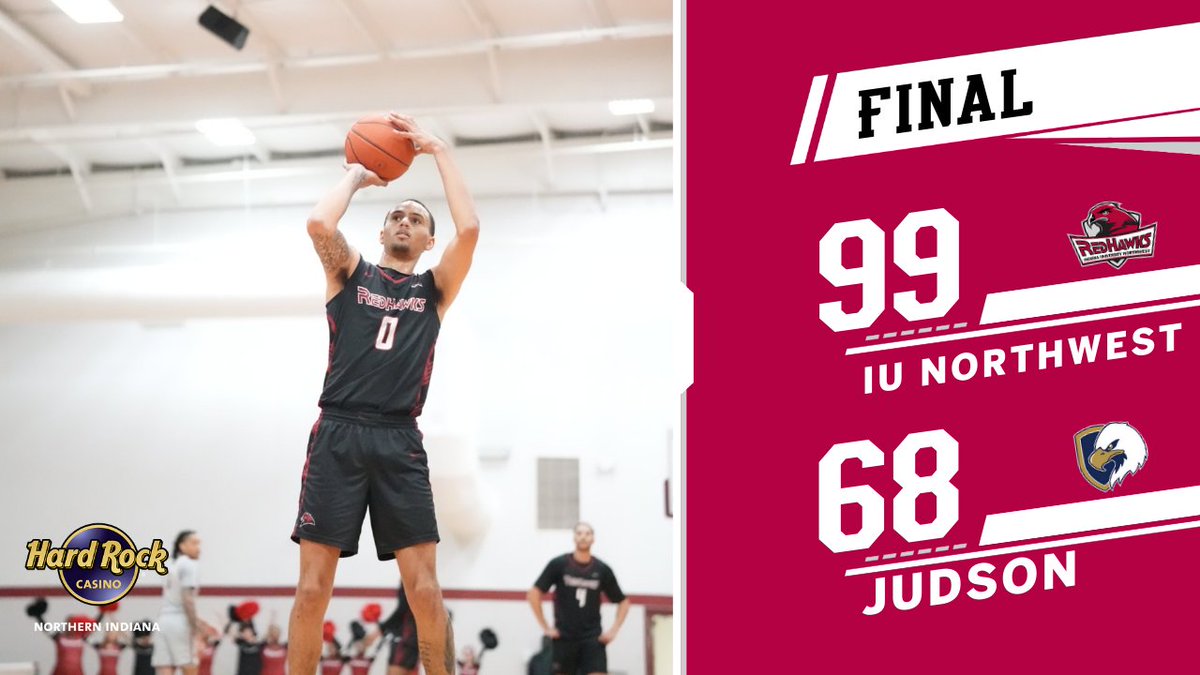 Hard Rock Northern Indiana Final. RedHawks Win!!

Williams 18 pts 7 reb
Jenkins 17 pts 3-5 3PT
Taylor 15 pts 5 reb

#IUN #TheRedHawkWay