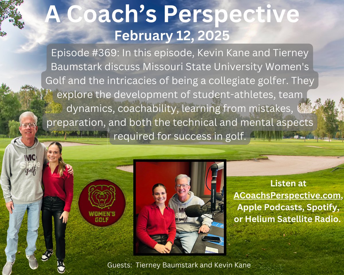 A Coach'sPerspective (@coachhopkins987) on Twitter photo Listen at ACoachsPerspective.com, Apple Podcasts, Spotify, or Helium Satellite Radio. <a href="/MoStateWGolf/">Missouri State Women's Golf</a> <a href="/tbaumstark_/">Tierney Baumstark</a> Listen at ACoachsPerspective.com, Apple Podcasts, Spotify, or Helium Satellite Radio. <a href="/MoStateWGolf/">Missouri State Women's Golf</a> <a href="/tbaumstark_/">Tierney Baumstark</a>