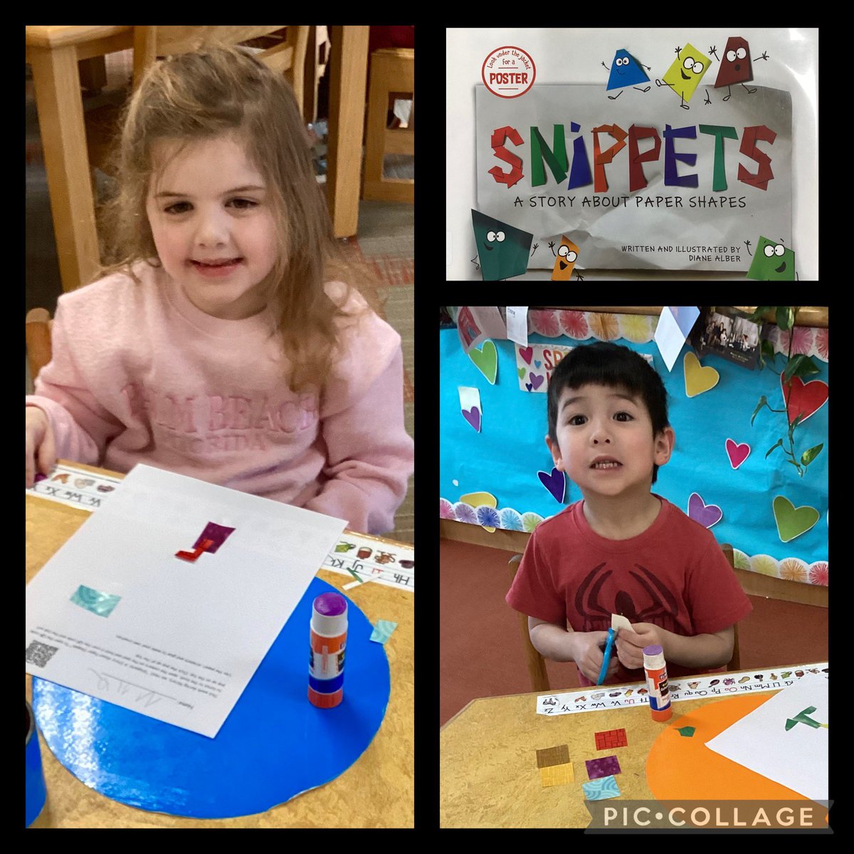 LeviLibrary's tweet image. Our pre-k learners listen to “Snippets” today and made their own snippets.  They learned we shouldn’t  judge others based on how they look and everyone should be included. @imnotascribble @MeadowDriveElem @Mrs_Pearsall