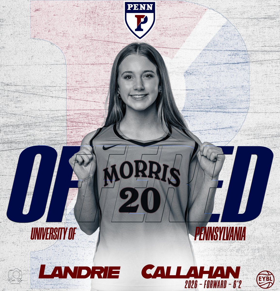 mwehoops_eybl's tweet photo. Big news for 2026 Forward Landrie Callahan (@CallahanLandrie), who has received a scholarship offer from the University of Pennsylvania WBB (@PennWBB), and Coach McLaughlin (@MikeMcLaughli)! 🏀📷
#EliteStreetsEYBL #FutureQuaker #D1Athlete #RisingStar #CollegeBound #MidwestStreetsEYBL