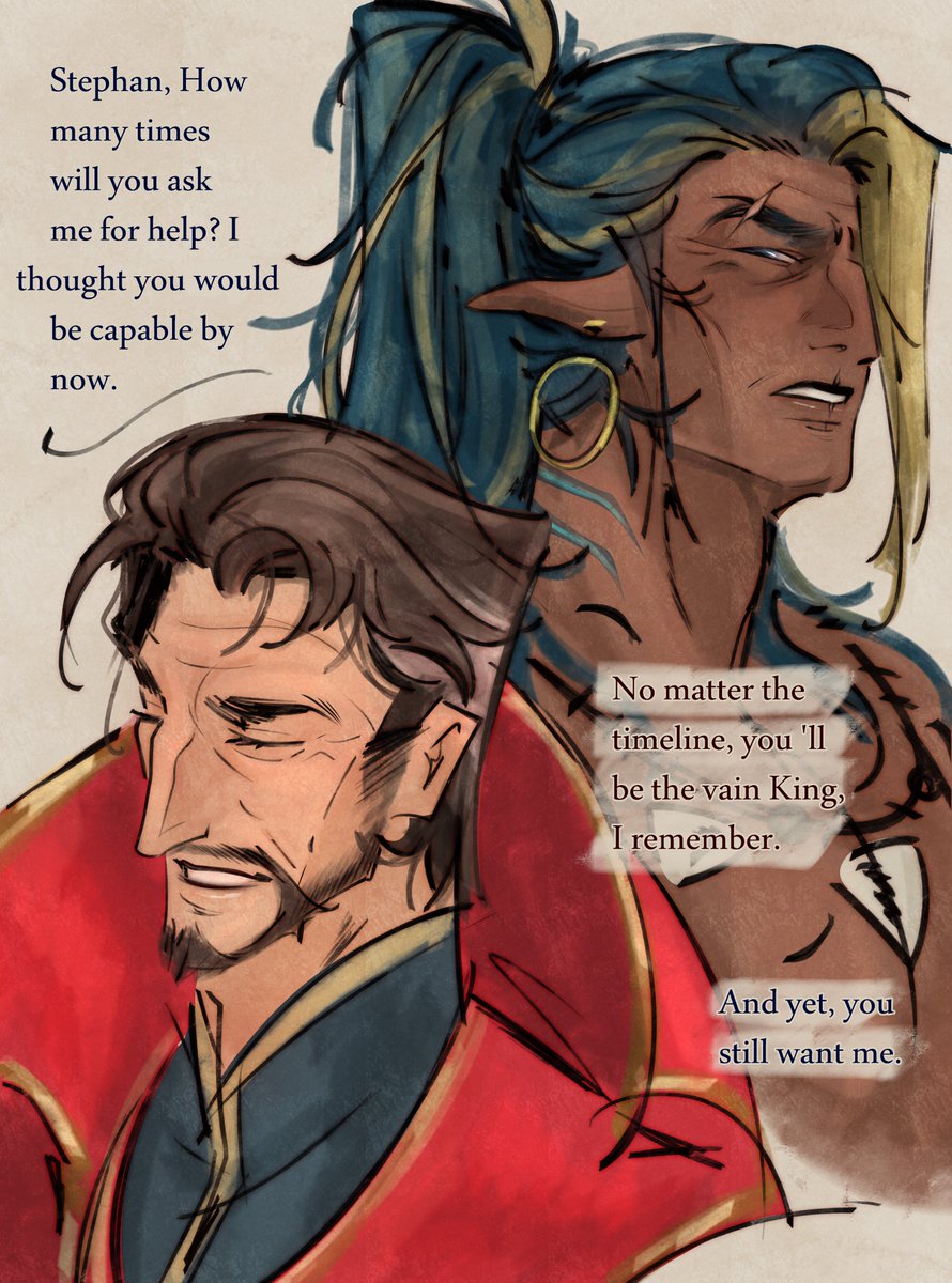 Old allies <3 I have been reading Defender comics and I love their dynamics there so much ♥️💙

#Strangemor #MarvelRivalsfanart #namor #Docterstrange