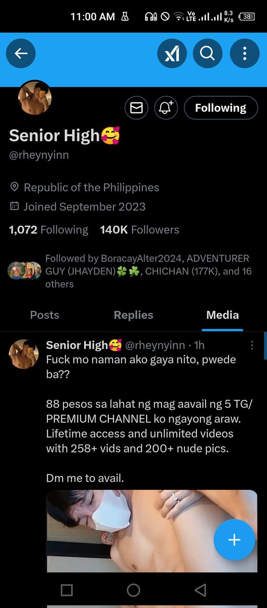 Markvouge123's tweet photo. Sinungaling yan na Alter😆 nagbayad para mag subcribe sa channel nya kasu binlock nya ako sa message ng X how sad.. nagpapakilala sa maliit na halaga 🤮🤮 https://t.co/b6E8mugBfA